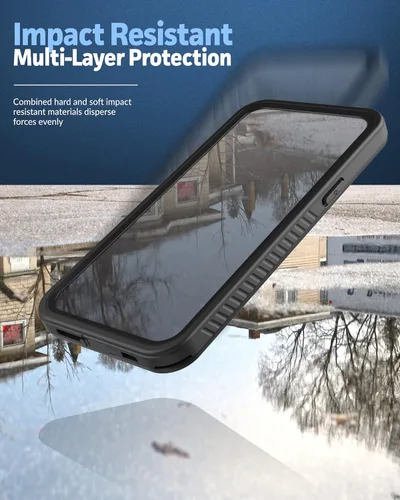 Vista 3 de Funda impermeable con clip para cinturón Encased para iPhone 14 (compatible con MagSafe)