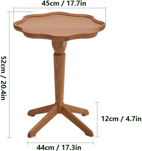 Vista 3 de Mesa de té para sala de estar, mesa auxiliar de madera moderna, sala de estar, sofá, mesa auxiliar pequeña, dormitorio, mesita de noche, oficina