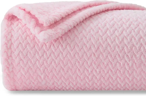 Vista 74 de NEWCOSPLAY Manta de Tiro Súper Suave Aqua Franela Sedosa Premium Fleece con Patrón de Hojas Ligera Manta de Cama para Uso en Todas las Estaciones