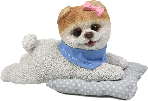 Vista 11 de Ebros Christmas Santa Boo - Estatua de perro de Pomerania más linda del mundo para mascotas, amigos de mascotas, perros coleccionables, figura