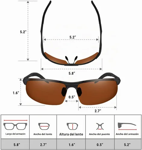 Vista 3 de BLUPOND Day/Night Driving Glasses For Men/Women - HD Yellow Vision for Maximum Clarity - Knight Visor