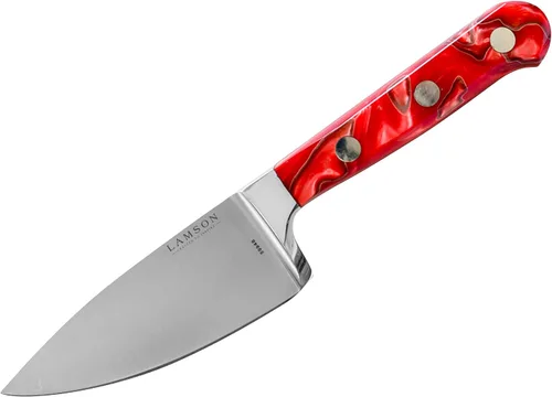 Vista 8 de Lamson Premier - Cuchillo de chef forjado de 4 pulgadas, hoja de acero inoxidable de alto carbono, triple remachado para equilibrio, ideal