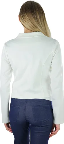 Vista 9 de ToBeInStyle Blazers de manga larga con cremallera y botones para mujer