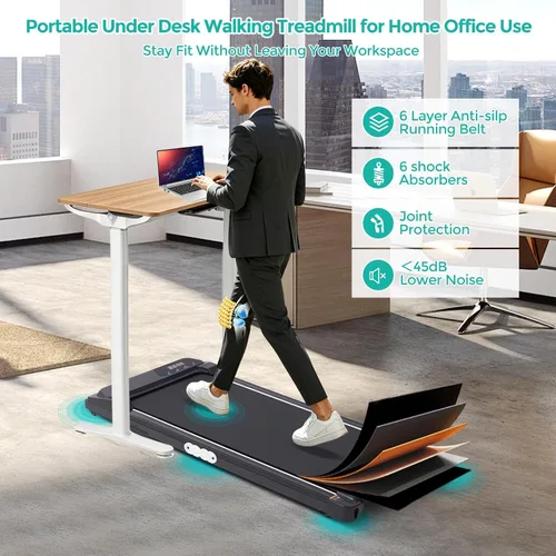 Vista 4 de Mini caminadora portátil con inclinación para el hogar pequeño