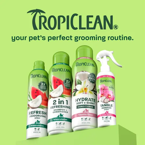 Vista 8 de TropiClean Acondicionador para Perros, Acondicionador Fácil de Desenredar e Hidratante, Seguro para Cachorros, Fabricado en los Estados Unidos