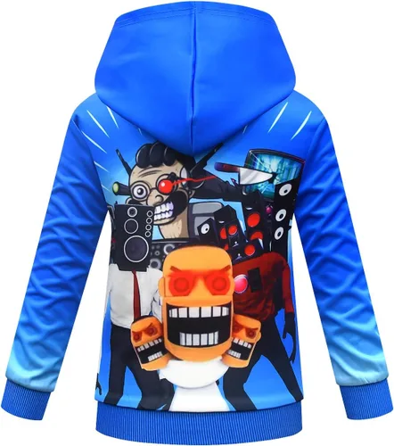 Vista 2 de CYWHFRTO Sudadera con capucha para niños de 5 a 12 años