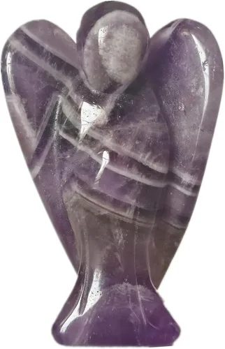 Vista 10 de Estatua de ángel guardián de oración de cristal curativo africano natural, 2 pulgadas, tallado en bolsillo, figuras de piedra de palma