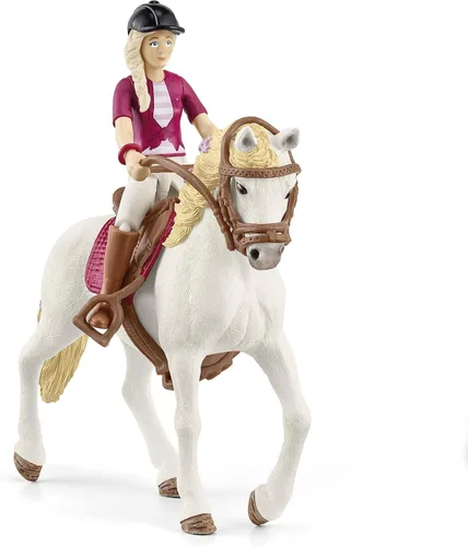 Vista 12 de Schleich Horse Club - Juego completo de figuras de juguete de 40 piezas del Horse Club Rider - Figuras articuladas de jinete de Hannah, Sofia, Lisa