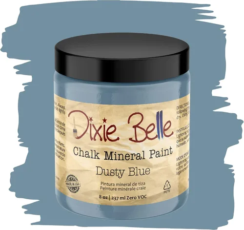 Vista 52 de Pintura para muebles con acabado de tiza Dixie Belle Paint Company - Amatista (4oz) - Pintura mineral de tiza chic púrpura profundo mate