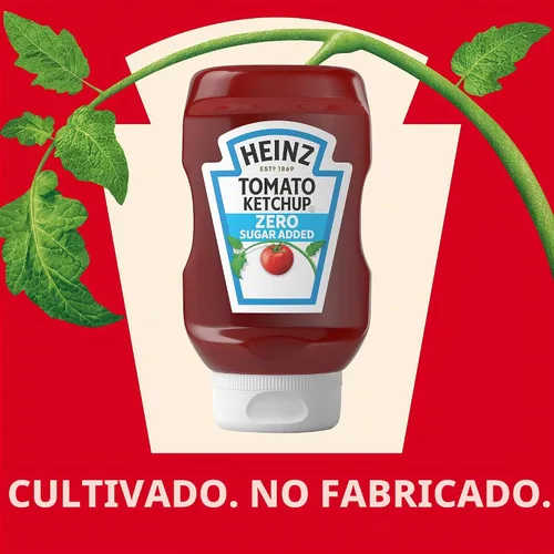 Vista 5 de Heinz Ketchup de tomate sin azúcar añadido (botella de 368 g)