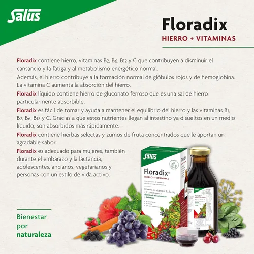 Vista 4 de Floradix hierro + hierbas extracto líquido fórmula 17 onzas