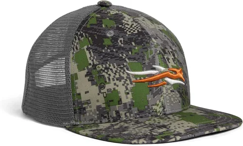 Vista 6 de SITKA Gear gorra de camionero con malla transpirable para hombre, caza, talla única Madera optimizada.