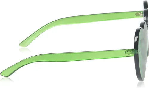 Vista 3 de Gafas de sol OLINOWL en forma de corazón de gran tamaño, sin montura, de una pieza, para mujer