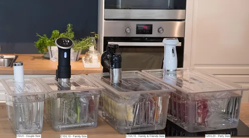 Vista 4 de LIPAVI Tapa C5L-PCR para contenedor LIPAVI C5 Sous Vide, con corte de precisión para el circulador de inmersión PolyScience Creative