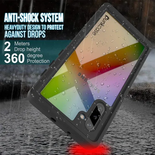 Vista 6 de Punkcase Funda impermeable Note 10 [Serie Extrema] [Slim Fit] [Certificado IP68] [A prueba de golpes] [Resistente a la suciedad] [a prueba de nieve]