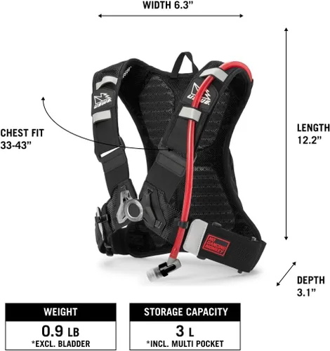 Vista 2 de USWE MTB Hydro Paquete de Hidratación con Bolsa de Agua - Mochila de Hidratación para Ciclismo, Bicicleta de Montaña, E-MTB y Paseo en Gravel