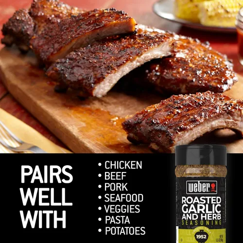 Vista 6 de Weber Condimento de ajo asado y hierbas, 5.5 oz