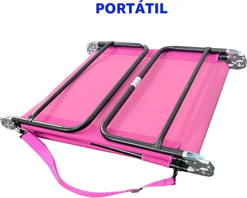 Vista 6 de EASYGO PRODUCTS Silla de césped, tumbona, 2 patas, soporte de material de poliéster, respaldo reclinable, almohada ideal para playa, hogar, patio