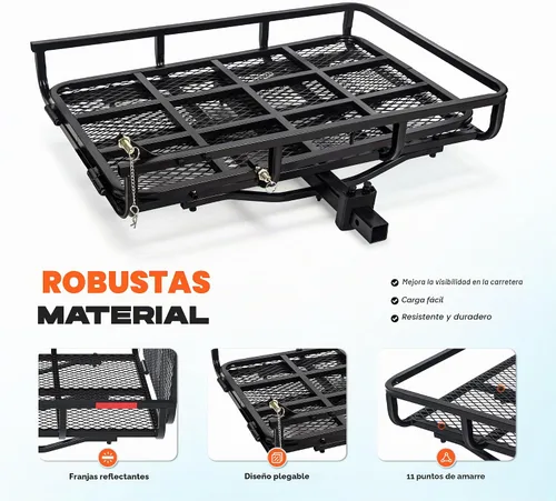 Vista 6 de ALMULOO Soporte de enganche con rampa plegable para sillas de ruedas