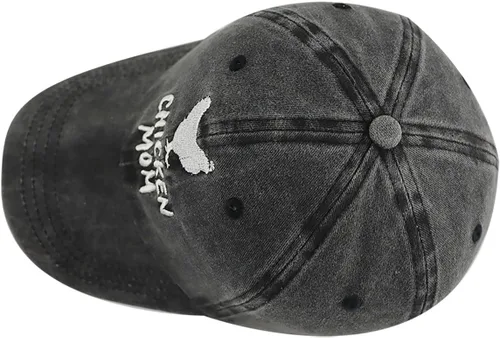 Vista 3 de Kpainath Gorro de béisbol de gallina de granja bordada de algodón lavado ajustable divertido