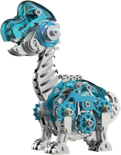 Vista 25 de Kits de modelo de metal 3D, rompecabezas de metal 3D de lobo mecánico, serie de animales de acero DIY, rompecabezas simples 3D, decoración