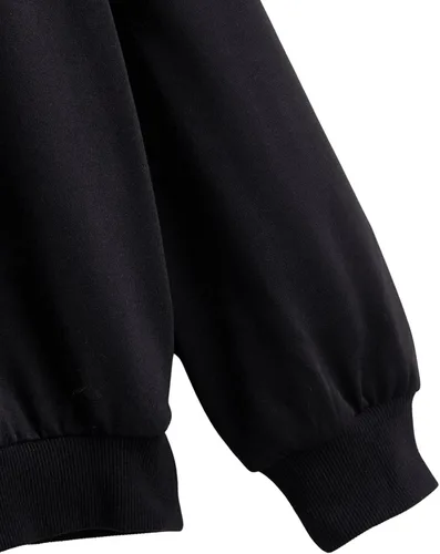 Vista 4 de SweatyRocks Sudadera casual de manga larga con cuello de contraste para mujer