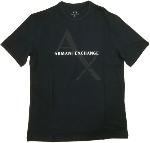 Vista 3 de AX ARMANI EXCHANGE Camiseta con logotipo de cuello redondo para hombre