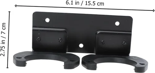 Vista 2 de BESPORTBLE Soporte de micrófono de metal montado en la pared, soporte de micrófono que ahorra espacio con ganchos dobles para salas de conferencias