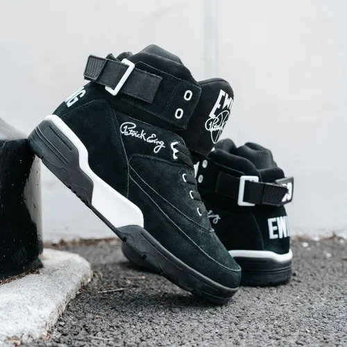 Vista 3 de PATRICK EWING ATHLETICS 33 HI Gamuza NegraBlanco OG