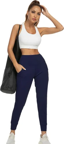 Vista 140 de Kcutteyg - Pantalones deportivos con bolsillos para mujer, diseño suave, ligero y de secado rápido, para entrenamiento, gimnasia, yoga y correr