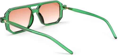 Vista 3 de FEISEDY Gafas de sol estilo aviador planas vintage de los años 70 para mujeres y hombres, montura clásica retro con estilo UV400 B2622