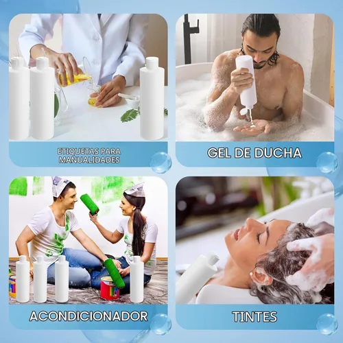 Vista 5 de Paquete de 6 botellas de champú de plástico de 16 onzas con 6