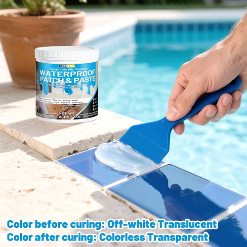 Vista 6 de Pasta selladora impermeable para parche y sellado de goma, 2.2lbs Pasta transparente anti-filtraciones invisible para reparación de superficies