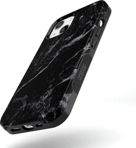 Vista 6 de Casely Funda para iPhone 13 mármol negro perla Diseño protector audaz Compatible con MagSafe