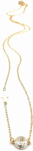 Vista 3 de Collar delicado de San Benito chapado en oro de 18 quilates, 17 pulgadas, joyería de San Benito