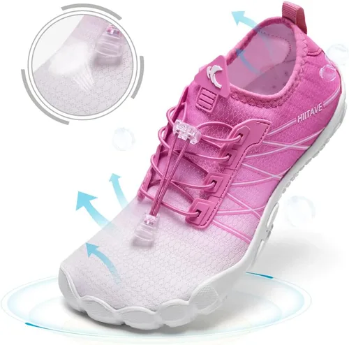 Vista 2 de HIITAVE Zapatos de agua antideslizantes, zapatos acuáticos descalzos, de secado rápido, ligeros con playa, río, piscina, para hombres y mujeres