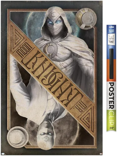 Vista 17 de Trends International Marvel Moon Knight - Póster de pared de tarjetas, 14.725 x 22.375 pulgadas, versión enmarcada de madera de granero