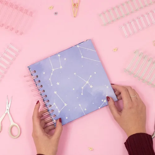 Vista 4 de Craftelier - Juego de 2 carpetas en espiral de doble anillo para álbumes, cuadernos, diarios o calendarios Ideal para álbumes de recortes y otros