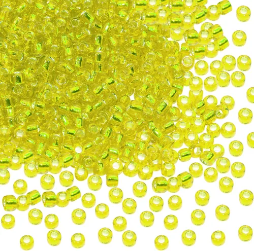 Vista 7 de Cuentas de cristal de ángel Penta de 1.76 oz, mini cuentas redondas de poni espaciadoras sueltas para aretes, pulseras, collares, cuentas de Champán