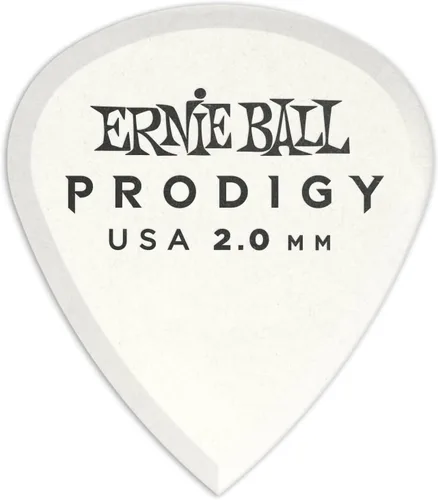 Vista 6 de Ernie Ball Prodigy Púas para guitarra, escudo grande, negro 1.5mm, paquete de 6 (P09332)