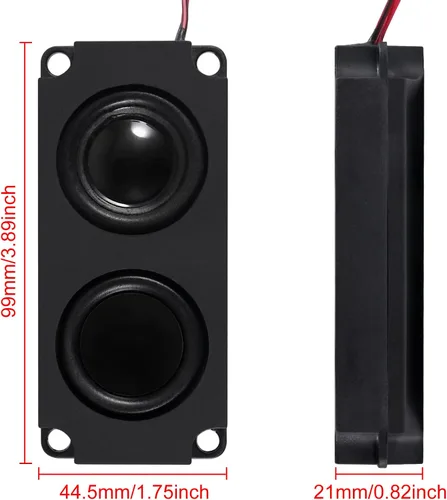 Vista 4 de 2pcs 5W 8 ohmios mini altavoz de gama completa doble cavidad publicidad máquina pequeña altavoz 3.3V 5V con JST-PH2.0.197 in-2 pin interfaz