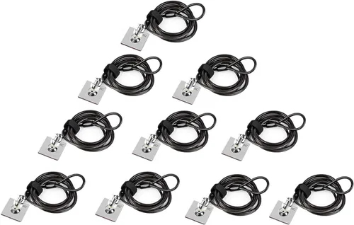 Vista 10 de Candado de Cable para Laptop, Cable de Seguridad de Hardware con Llaves, Cerradura de Combinación Antirrobo para Laptop y Monitor Compatible