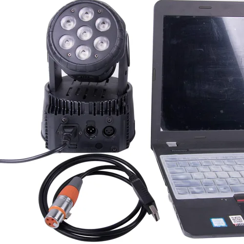 Vista 3 de Adaptador de interfaz USB a DMX LED DMX512 para computadora de estudio, PC, controlador de iluminación de escenario, atenuador FT232RL RS485 3PIN