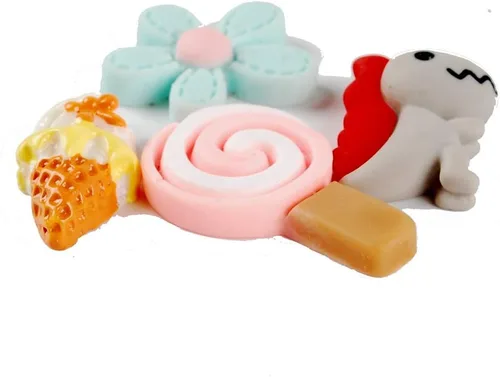 Vista 3 de NWFashion 112 piezas de decoración en miniatura de postre pastelería, decoración de pastel de alimentos, álbumes de recortes, decoración de zapatos