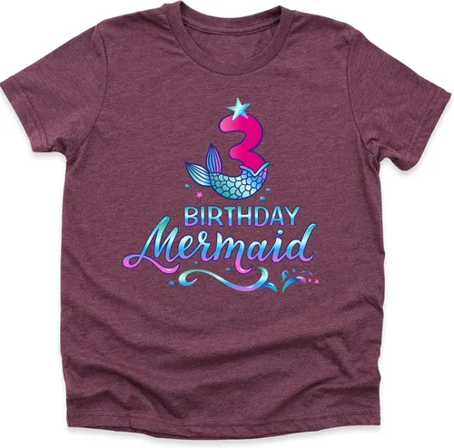Vista 6 de Family Mermaid Birthday Theme T-shirt, Custom Matching Any Age B-day Party Outfits, Gift For Birthday Girl, Funny Birthday Girl Shirt, Sister