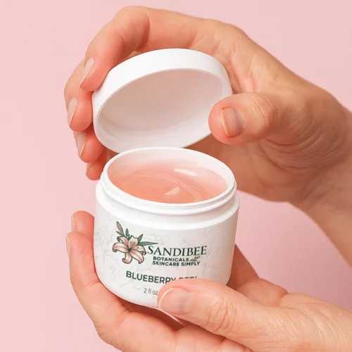 Vista 2 de Blueberry Enzyme Peel, Tratamiento exfoliante facial natural, 2 onzas líquidas, cuidado semanal suave de la piel para pieles sensibles y propensas