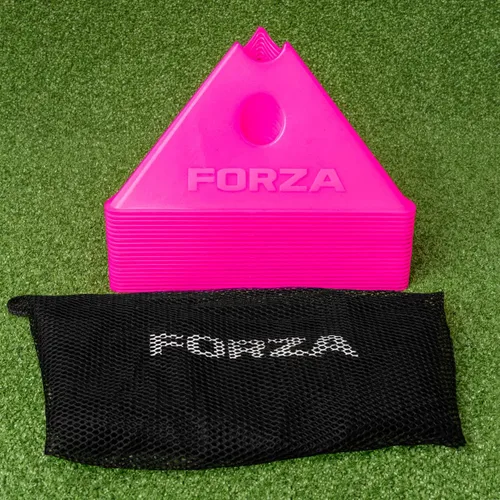 Vista 11 de FORZA Jumbo Triangle SuperCones Conos de entrenamiento de fútbol profesional con diseño triangular, ideales para ejercicios de velocidad, agilidad