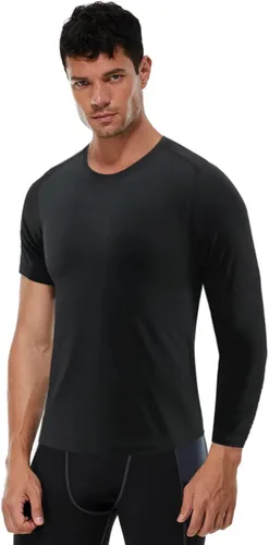 Vista 4 de Valcatch Camisas de compresión de manga 12 para hombre, ajuste de baloncesto de un brazo, ropa interior atlética de capa base para entrenamiento