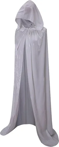 Vista 12 de VGLOOK Capa unisex con capucha para adultos, capa de terciopelo para disfraces de Halloween y cosplay Negro