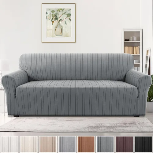 Vista 24 de H.VERSAILTEX Fundas de Loveseat de Alta Elasticidad, Funda de Sofá de 1 Pieza Antideslizante con Parte Inferior Elástica, Fundas de Sofá Gruesas